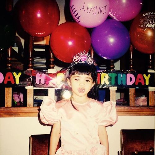 Childhood picture of Louriza on her birthday